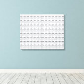 円の模様のある白い背景 キャンバスプリント (インサイチュ (ウッドフロア))