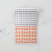 円の模様のある白い背景 サンキューカード (内部)