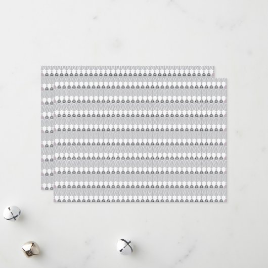 円の模様のある白い背景 シーズンカード (正面/裏面インサイチュ)