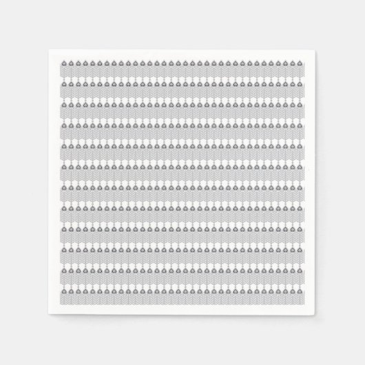 円の模様のある白い背景 スタンダードカクテルナプキン (正面)