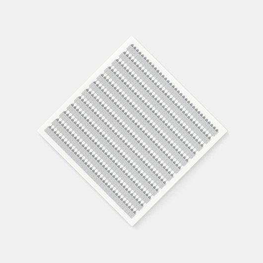 円の模様のある白い背景 スタンダードカクテルナプキン (角)