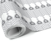 円の模様のある白い背景 ラッピングペーパー (ロールコーナー)