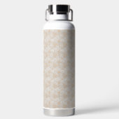 円の模様のある茶色の背景 ウォーターボトル (背面)