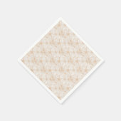 円の模様のある茶色の背景 スタンダードカクテルナプキン (角)