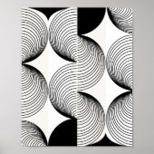 円の波形:抽象芸術モダンアートポスター ポスター (正面)