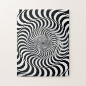 円の波状スパイラルグラフィック挑戦的パズル ジグソーパズル (縦)