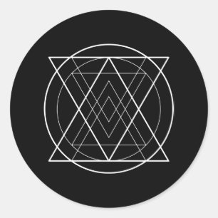 円の神聖なジオメトリ内の三角形 ラウンドシール