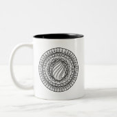 円の種族の落書き ツートーンマグカップ (左)