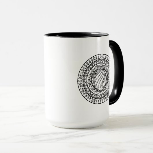 円の種族の落書き マグカップ (正面右)