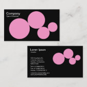 円の系列 – 黒のピンク 名刺 (正面/裏面)
