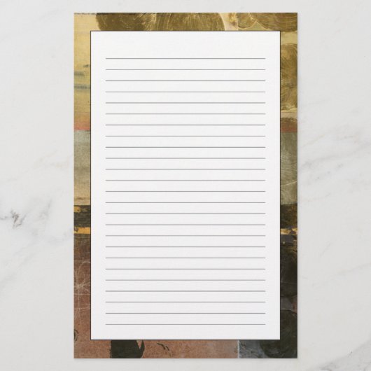 円の緑のしぶき 便箋 (正面)