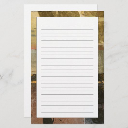 円の緑のしぶき 便箋 (正面/裏面)