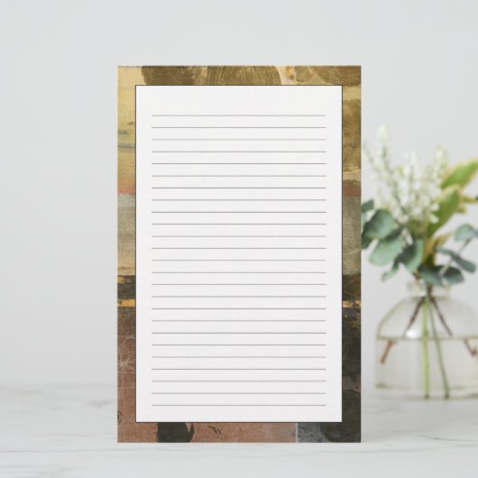 円の緑のしぶき 便箋 (スタンド正面)