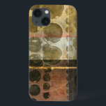 円の緑のしぶき iPhone 13ケース<br><div class="desc">この同世代の人の部分は円の緑のしぶきを特色にします。 薄い金ゴールドラインは仕事を通って交差します。 あなたのプリントを今日発注して下さい!</div>