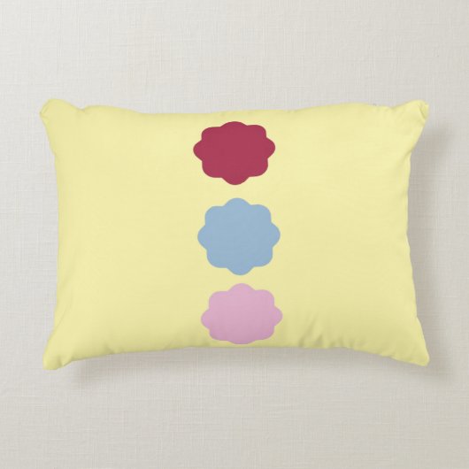 円の線のアクセント枕 アクセントクッション (正面)