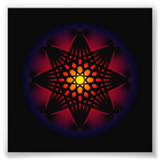 円の線グリッドパターン フォトプリント            (正面)