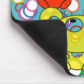 円の色付きキッツのマウスパッド マウスパッド (コーナー)