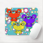 円の色付きキッツのマウスパッド マウスパッド (マウス)