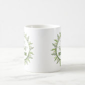 円の花は植物を囁くもの美しい去ります コーヒーマグカップ (中央)