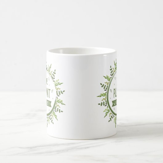 円の花は植物を囁くもの美しい去ります コーヒーマグカップ (中央)