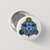 円の踊りのエイリアン 缶バッジ (正面&裏面)