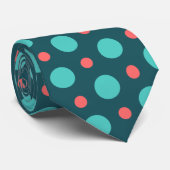 円の青いオレンジ色のパタミニマルーン ネクタイ (ロール)