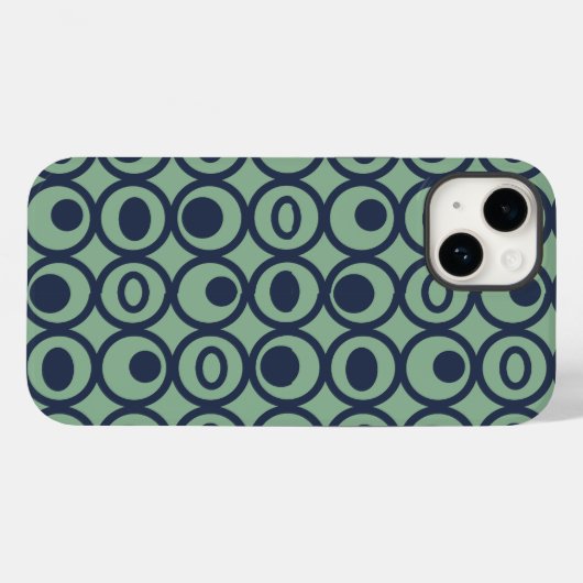 円の青い円 Case-Mate iPhoneケース (裏面 (横))