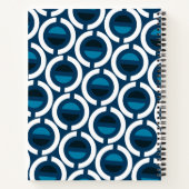 円の青い白のパタミニマルーン ノートブック (裏面)