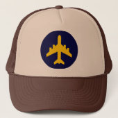 円の飛行機の記号 キャップ (正面)