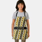円の黄色い黒のパタミニマルーン エプロン (インサイチュ)