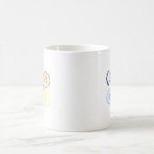 円の7つの主なチャクラ コーヒーマグカップ (中央)