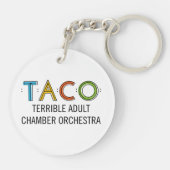 円の(両面の)タコスKeychain キーホルダー (裏面)