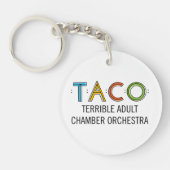 円の(両面の)タコスKeychain キーホルダー (正面)