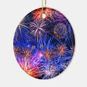 円のFireworksイメージオーナメント セラミックオーナメント (左)