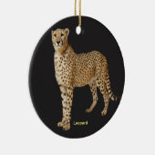 円のLeopardイメージオーナメント セラミックオーナメント (右)