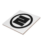 円のONEの四角形の漢字キャラクター タイル (側面)