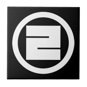 円のONEの四角形の漢字キャラクター タイル