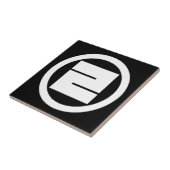 円のONEの四角形の漢字キャラクター タイル (側面)