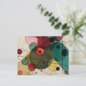 円はがき内のカンディンスキー抽象芸術サークル ポストカード (スタンド正面)