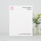 円はっきりした – ピンク レターヘッド (スタンド正面)