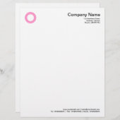 円はっきりした – ピンク レターヘッド (正面/裏面)