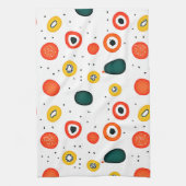 円よくはしゃぐ形(ドット) キッチンタオル (縦)