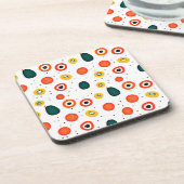 円よくはしゃぐ形(ドット) コースター (左側)