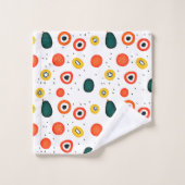 円よくはしゃぐ形（ドット） バスタオルセット (ウォッシュタオル)