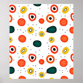 円よくはしゃぐ形(ドット) ポスター