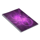 円を使用したピンクと紫の抽象芸術フラクタル ノートブック (右側)