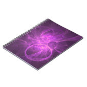 円を使用したピンクと紫の抽象芸術フラクタル ノートブック (左側)