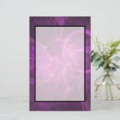 円を使用したピンクと紫の抽象芸術フラクタル 便箋 (スタンド正面)