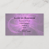 円を使用したピンクと紫の抽象芸術フラクタル 名刺 (裏面)