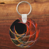 円を分割する抽象芸術アートキーチェーン キーホルダー (正面)